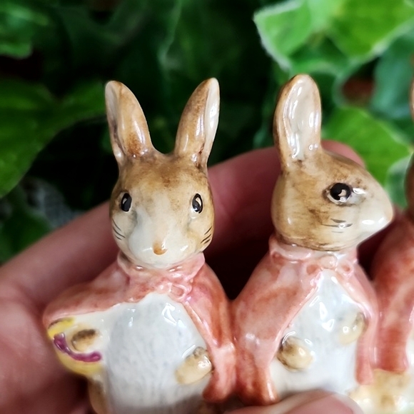 👉*RARE VTG* BESWICK BEATRIX POTTER FLOPSY MOPSY COTTONTAIL FIGURE 1954 ~ MINT!! - Picture 4 of 6